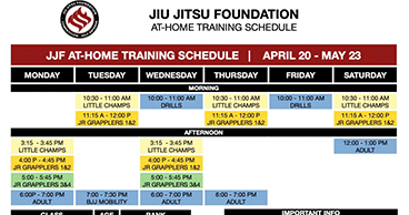 At Home Training Schedule